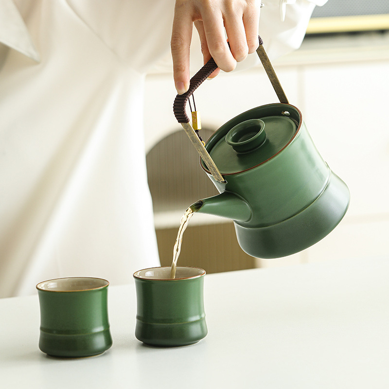 Quà tặng trà văn hóa sáng tạo, ấm trà tre, bộ ấm trà, quà sinh nhật cao cấp dành cho người lớn tuổi, lãnh đạo, bé trai, bé gái, quà lưu niệm