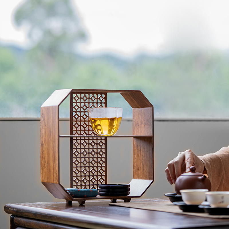 Giá đựng đồ bằng tre, Bộ ấm trà, Giá đựng đồ Bogu, giá trưng bày, Giá đựng cốc trà Wenwan cổ, giá để bàn