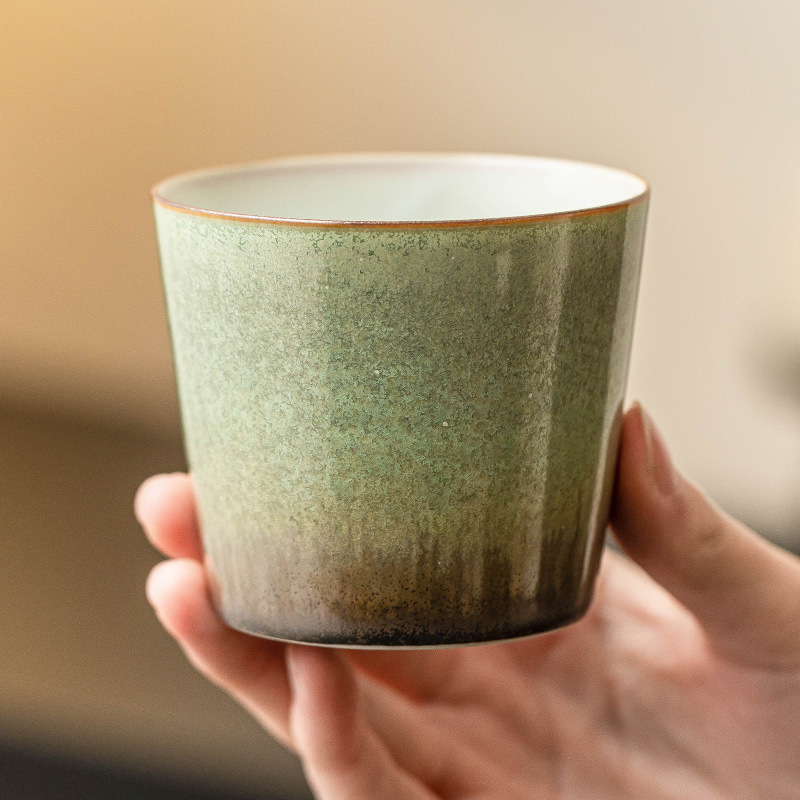 Cốc latte thay đổi lò nung cốc cà phê Yanran gốm sứ làm bằng tay bầu trời đầy sao xanh cốc cà phê gia dụng cốc tiện dụng cổ điển cốc trà