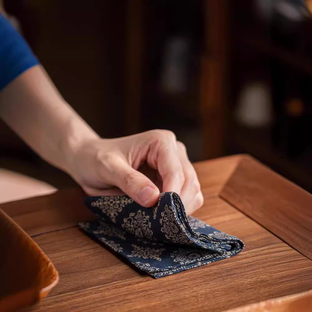 Vải Khăn trà thấm nước hai lớp cỡ nhỏ, sản phẩm cá nhân, khăn nâng ấm trà, vải cách nhiệt chống bỏng Biển Trà, công thức làm sạch nhỏ tươi
