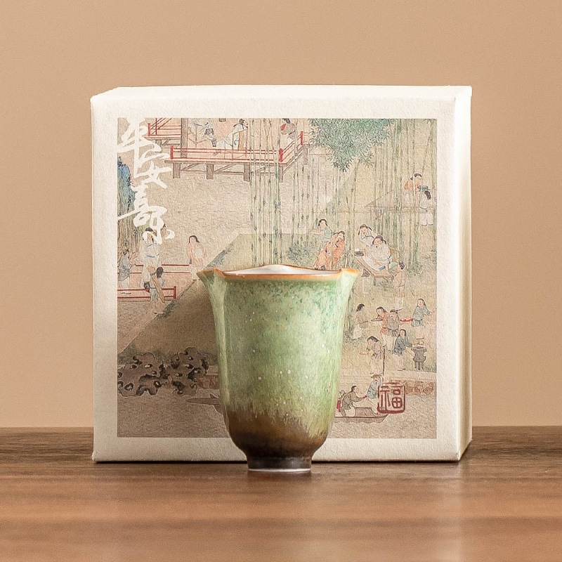 Cốc trà thay đổi lò nung cốc chủ nhân bầu trời sao màu ngọc lam cốc hoa cao cốc gốm sứ cốc trà cốc trà dụng cụ trà Kung Fu gia dụng cốc trà