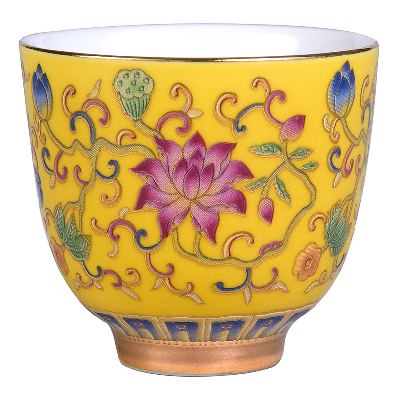 Cốc chủ nhân tráng men một cô gái nhỏ phấn màu gốm sứ Kung Fu bộ trà tách trà trà tách trà lưu niệm bán buôn