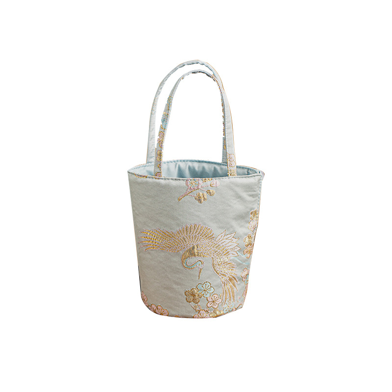 Túi đựng đồ du lịch, túi đựng tách trà, túi đựng đồ thủ công chống rơi kiểu Trung Quốc mới phong cách cổ điển, vải đựng bộ ấm trà chủ