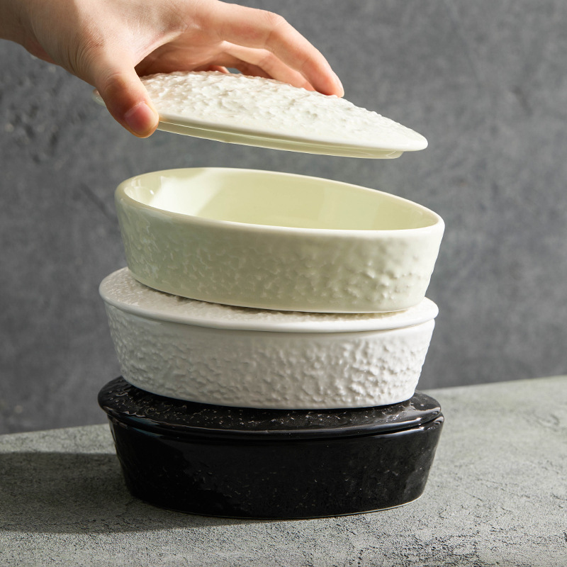 Bộ đồ ăn cho một người, nồi hầm gốm sứ, nồi canh nhỏ gia dụng, bát trứng hấp canh, nồi hấp thương mại có nắp, nồi hầm