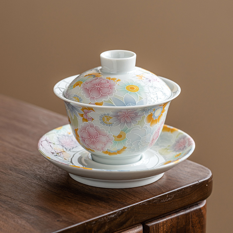 Cốc trà cốc trà cốc trà có nắp cao cấp đơn bát trà gia dụng cỡ lớn bộ trà kungfu