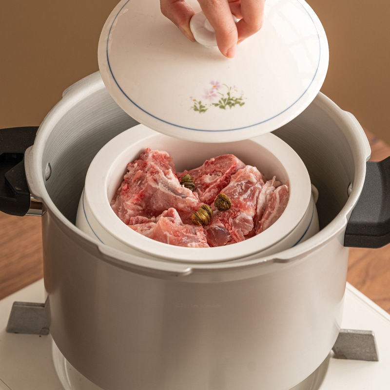 Nồi hầm súp Minnan Yitang hầm cách thủy, Nồi Hầm gia dụng có lỗ, Nồi Hầm gốm sứ cỡ lớn, Nồi Hầm nhỏ