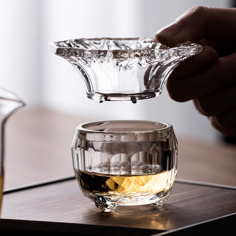 Lọc trà thủy tinh lọc trà sáng tạo lọc trà gốm sứ lưới pha trà phụ kiện Phễu lọc trà bộ lọc