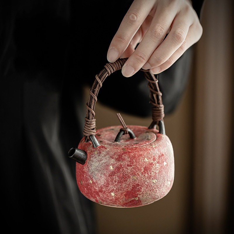 Ấm trà gốm sứ kiểu Trung Quốc ấm trà đơn ấm gốm sứ cao cấp gia dụng phụ kiện trà nữ cao cấp