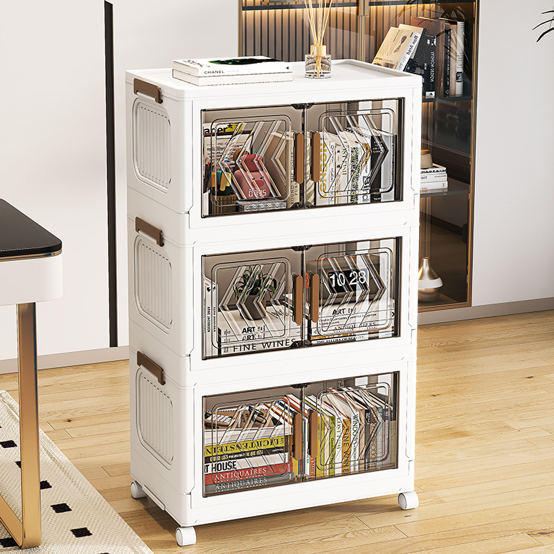 40-80 Cài đặt miễn phí rộng gấp dễ dàng Tủ lưu trữ đồ chơi đồ ăn nhẹ Tủ lưu trữ sắp xếp nhiều lớp Hộp lưu trữ bằng nhựa