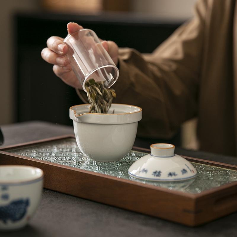 Cốc hành khách nhanh Túi lưu trữ gốm sứ Rồng đỏ Nồi đặc biệt cá nhân Trà Kung Fu Trà Trà Cốc du lịch di động trên ô tô