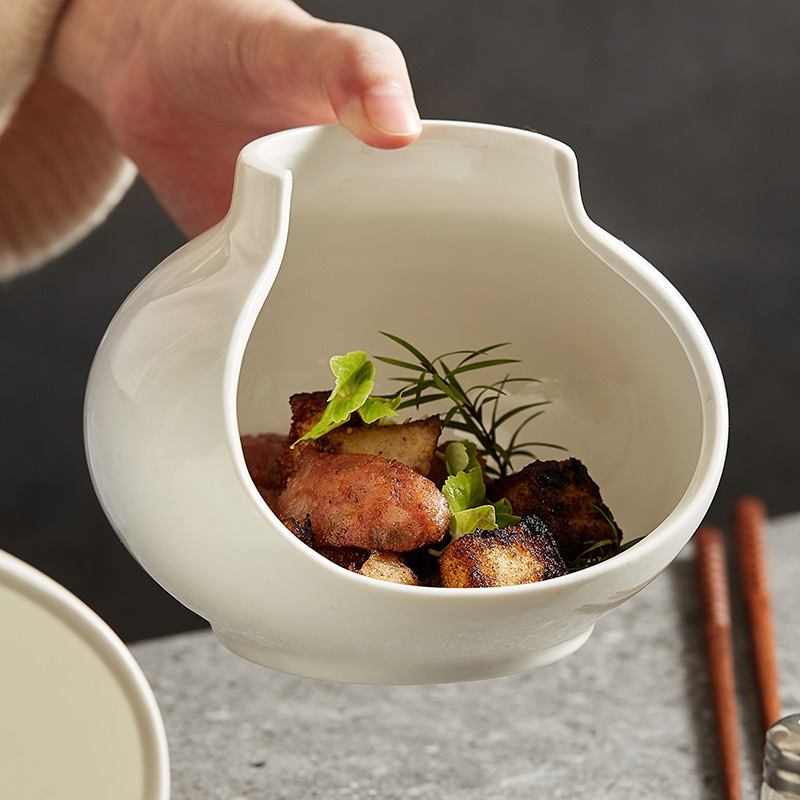 Bình không đều, đĩa vỡ đặc biệt cao cấp, trình bày sáng tạo, bộ đồ ăn nhà hàng, món ăn nóng lạnh, khái niệm nghệ thuật khách sạn