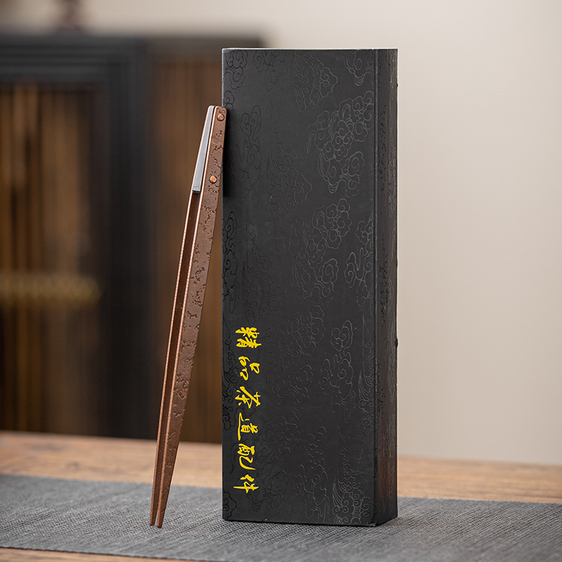 Kẹp trà bằng đồng vân búa kẹp rửa chén kẹp trà kẹp trà kẹp trà bằng đồng kẹp trà phụ kiện trà đạo sáu quý ông