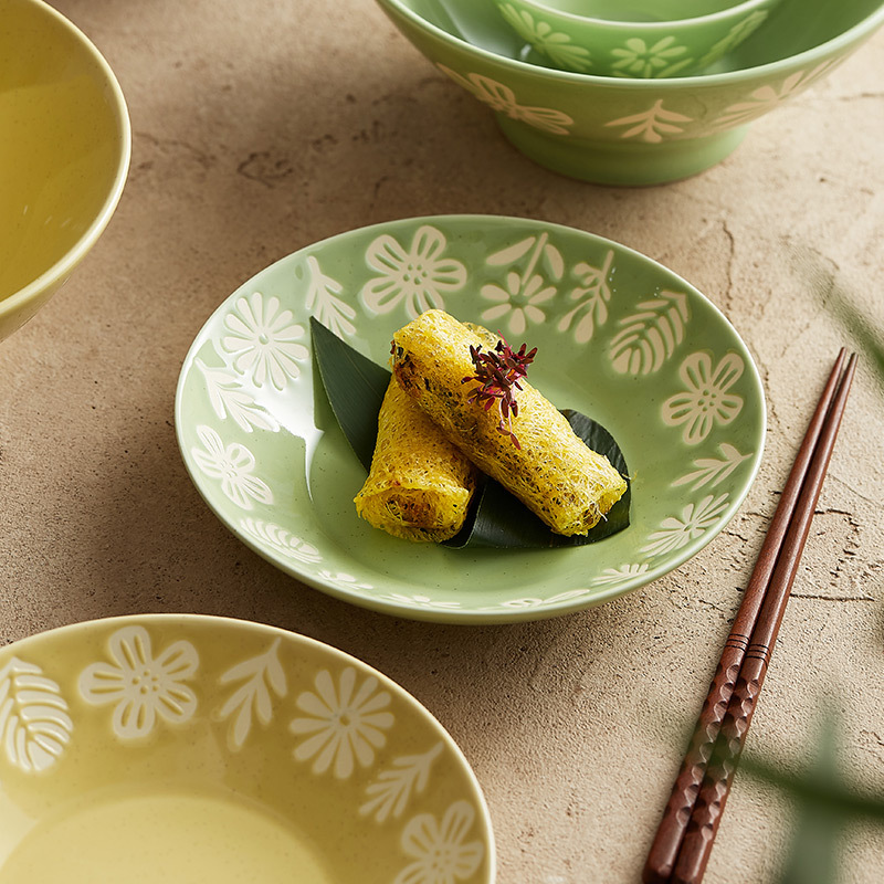 Bộ bát đĩa gốm rừng nhỏ, bát canh sáng tạo nổi tiếng trên mạng gia dụng, Bộ bát cơm giá trị cao