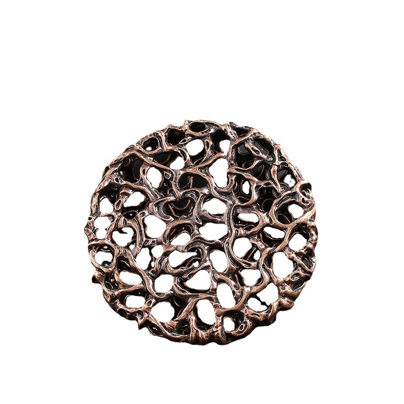 Chậu đồng hình tròn sáng tạo Da'antang, bàn pha khô, phụ kiện Bộ trà Kung Fu, chậu đất sét tím, đệm ấm, nắp, Giá đỡ bát