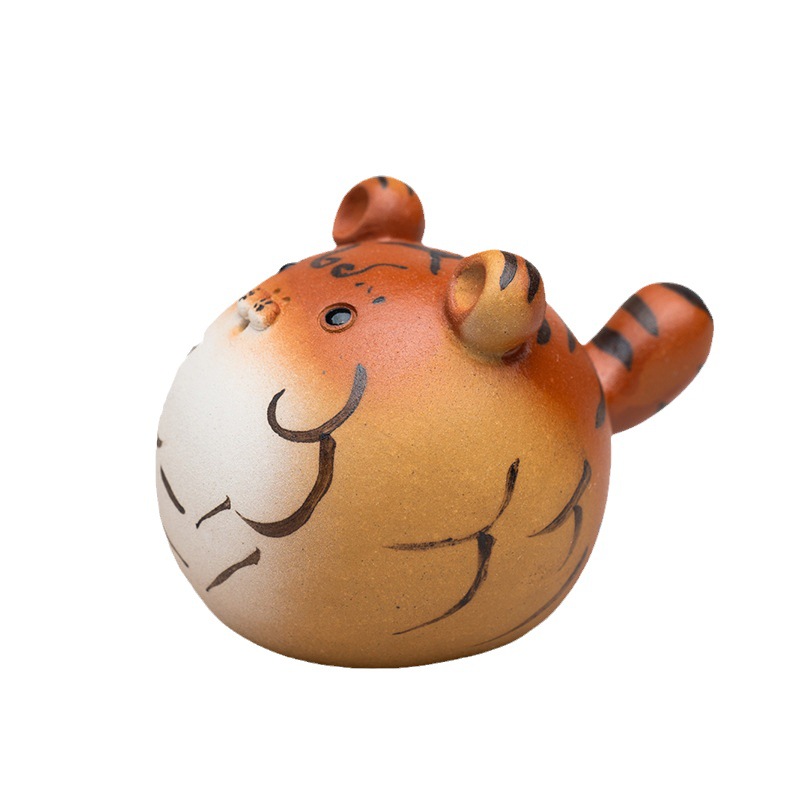 Vật nuôi trà cát tím Yixing Đồ trang trí nhỏ cụm nhà hổ