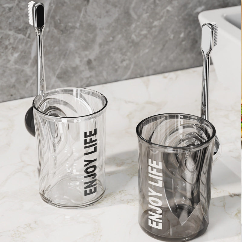 Cốc súc miệng họa tiết Sông Băng Cốc đựng bàn chải đánh răng trong suốt sang trọng nhẹ cốc đánh răng cặp đôi giá trị cao Cốc đánh răng trẻ em Cốc đánh răng học sinh