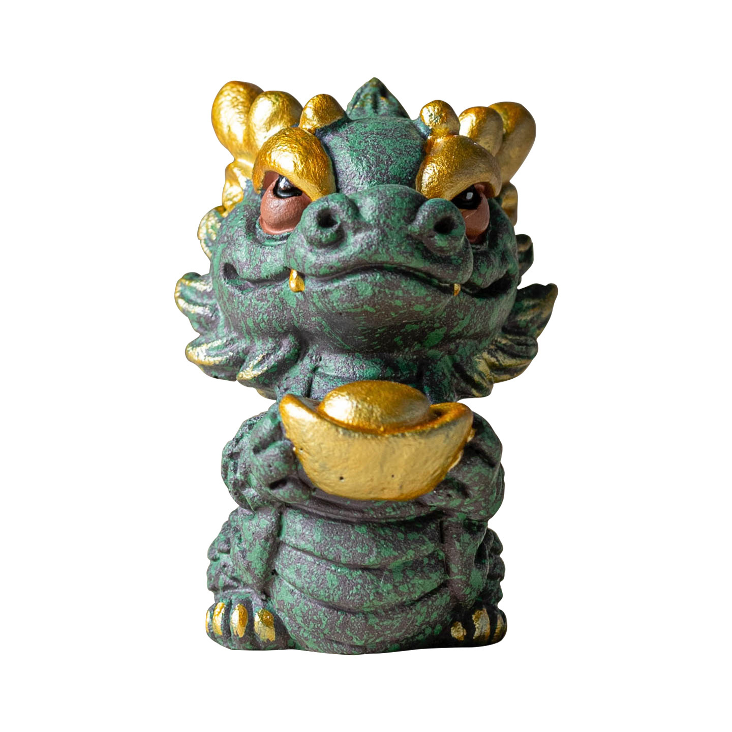 Nhà máy may mắn bốn linh hồn, con thú, thủy triều quốc gia, màu vàng, rồng xanh, đồ trang trí, đồ trang trí, phòng học, chặn giấy, linh vật thủ công