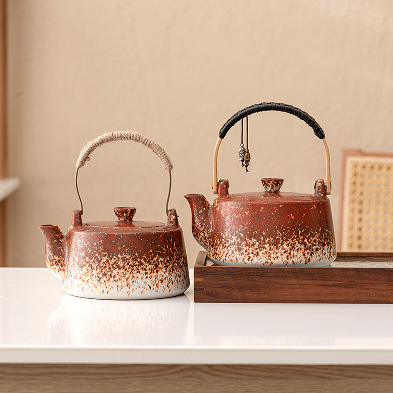 [Giảm giá thông quan đặc biệt] Ấm trà gốm sứ gia dụng chất lượng cao, ấm đun nước, bếp nấu trà cổ điển, phụ kiện bộ trà