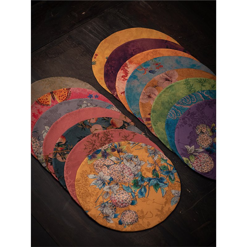 Phong cách Trung Quốc mới và cũ chất liệu sợi mây thơm sợi tròn khô trải trà thảm trải bàn kiểu cổ điển cách nhiệt hai mặt Zen cao cấp vải trà