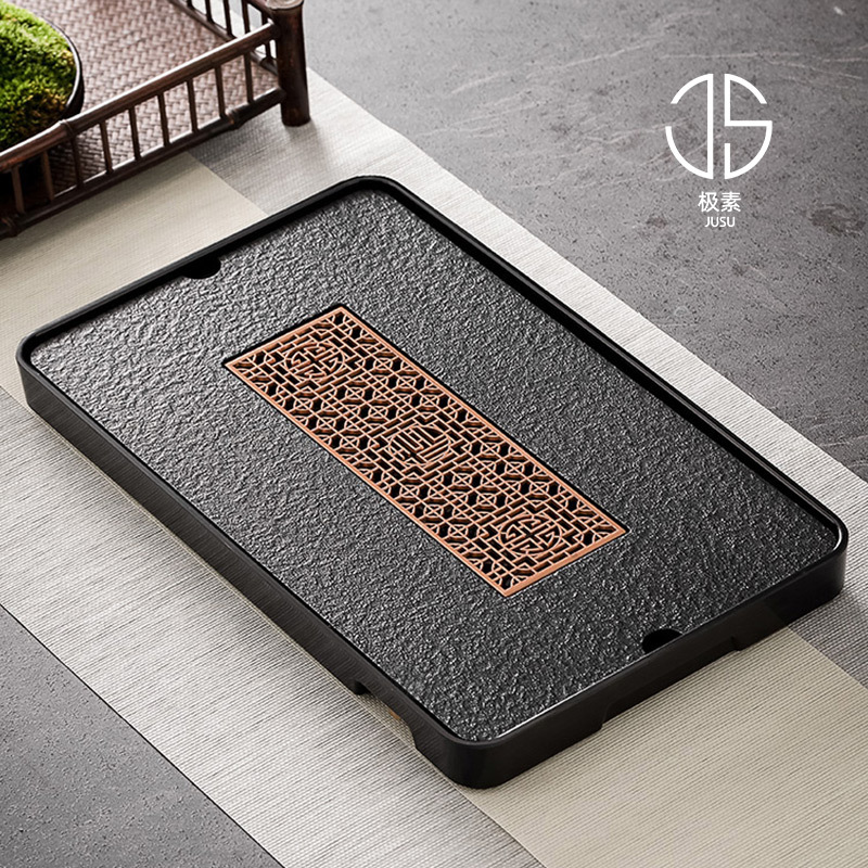 [Giảm giá thông quan đặc biệt] Bộ ấm trà, Khay trà, bàn pha khô Kung Fu gia dụng, khay đựng gốm sứ, khay nhỏ lưỡng dụng