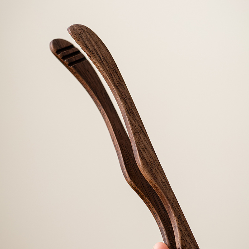 Kẹp trà bằng gỗ solid, thìa cà phê, dụng cụ trà Kungfu, phụ kiện trà đạo, kẹp tách trà gia dụng, nhíp gỗ đàn hương, kẹp rửa chén