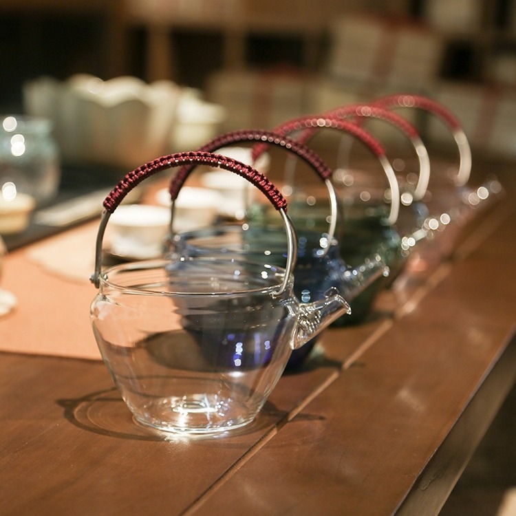 Xinyu Sản phẩm mới giỏ đựng thức ăn loại ấm cốc công cộng thủy tinh chịu nhiệt có thể nấu trà Biển Trà công suất lớn gia dụng