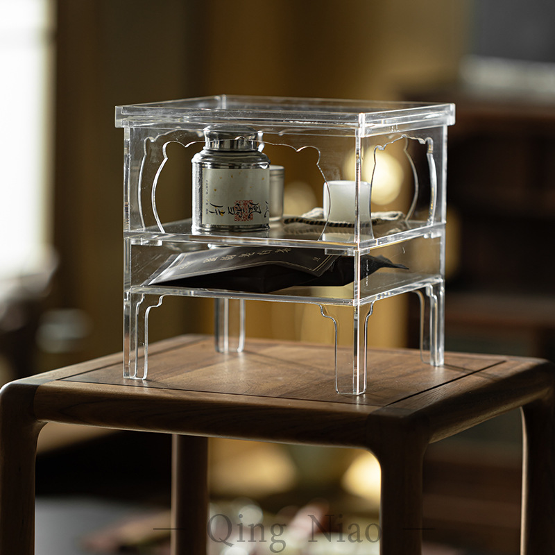 Hộp đựng đồ để bàn kiểu mới Giá đựng cốc Acrylic Giá đựng cốc trà cốc cà phê Giá đựng cốc nước