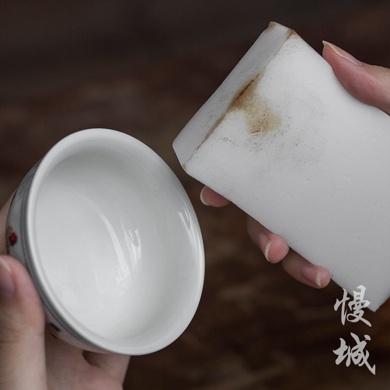 Miếng bọt biển tẩy rửa thần kỳ để làm sạch bộ trà, miếng bọt biển thần kỳ để tẩy vết bẩn, vệ sinh nhà bếp.