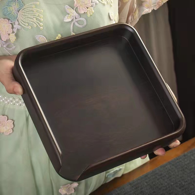 Da'antang bán buôn mới gỗ nguyên khối gỗ mun gỗ cẩm lai Pu'er Bánh trà hộp lưu trữ đánh giá Hộp trà gỗ cánh gà chia khay trà