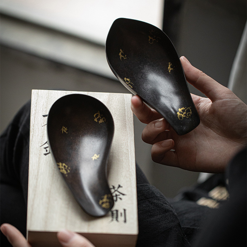 Bán buôn trà Sắt Vàng thủ công, thìa trà, thìa trà, thìa cà phê, phụ kiện Bộ trà Kung Fu, trà đạo sáu quý ông