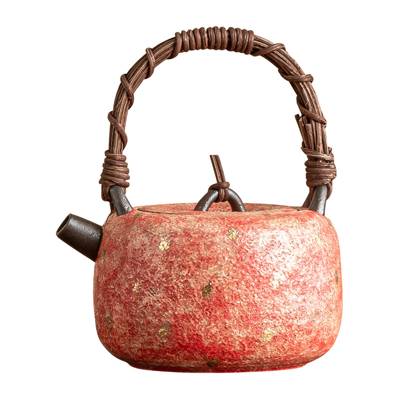 Ấm trà cao cấp tinh tế cao cấp không nóng bằng gốm sơn mỏ đá Ấm trà đơn lọc dụng cụ pha trà Kung Fu gia dụng