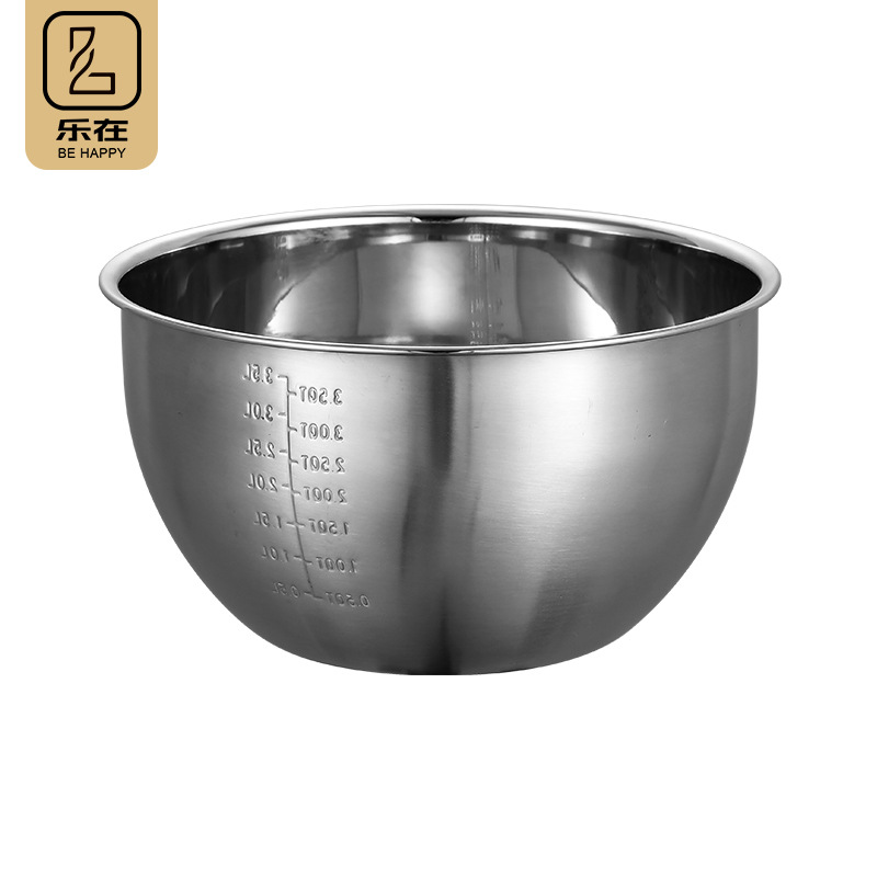 Chậu đánh trứng Lezai dày và sâu, đáy silicon bằng thép không gỉ chống bắn tung tóe, chậu đánh trứng nướng