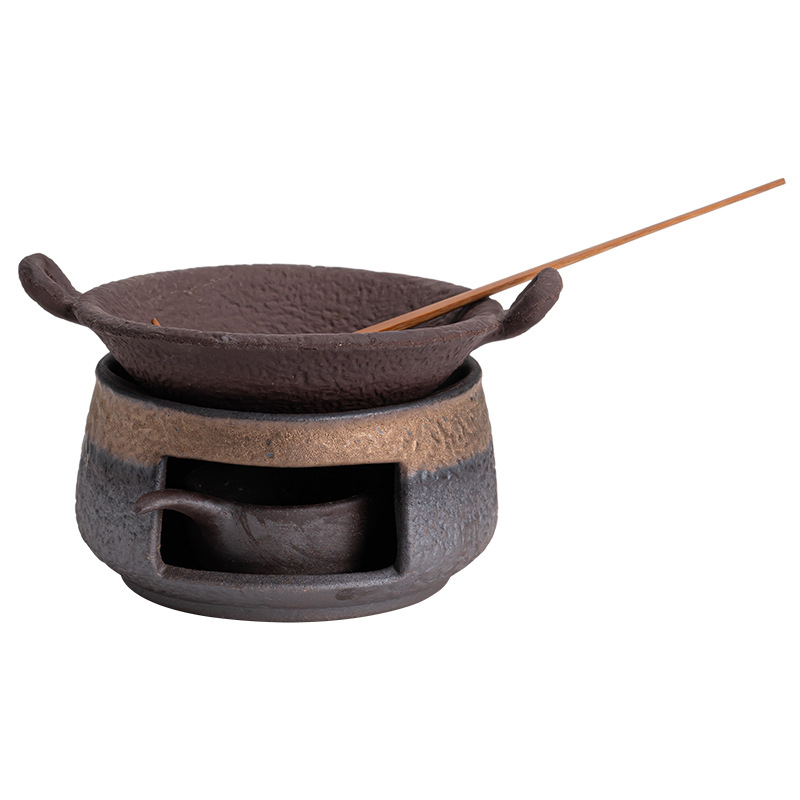 Bộ Bếp nướng trà cổ xưa, gốm thô, men sắt mạ vàng, đế sưởi ấm, Bếp Nướng trà ấm, phụ kiện trà đạo