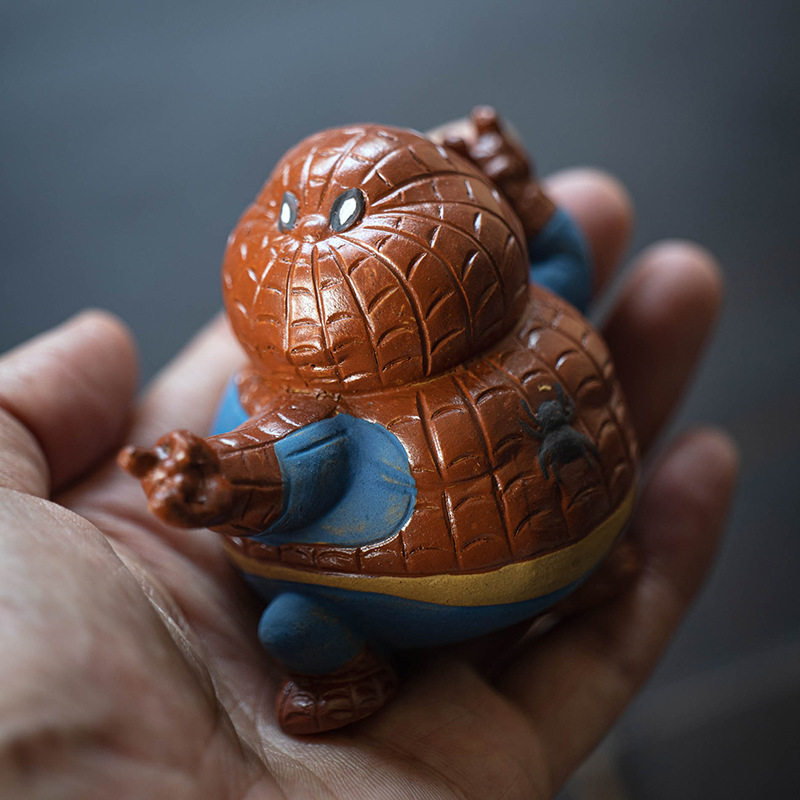 Đồ trang trí nhỏ bột giấy sáng tạo thủ công, đồ chơi thủy triều, quà tặng thủ công trà đạo