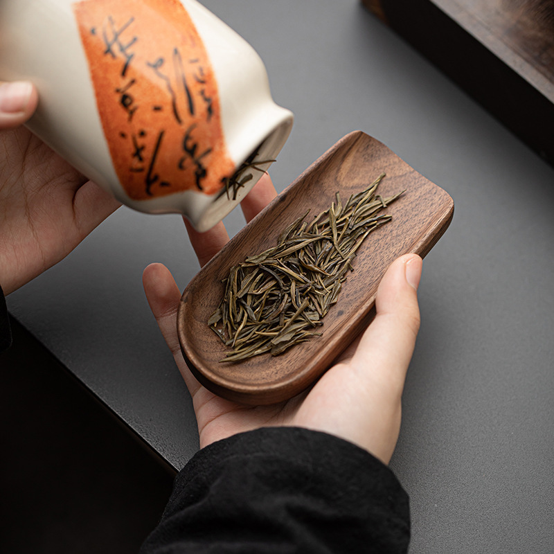 Trà Gỗ Óc Chó, gỗ đặc, tri ân trà, thìa trà sen, phụ kiện trà đạo sáu quý ông thiền, thìa trà kéo