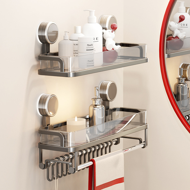 Giá treo cốc hút treo tường nhà vệ sinh không đục lỗ, giá treo khăn phòng tắm, giá để đồ trên tường bàn giặt