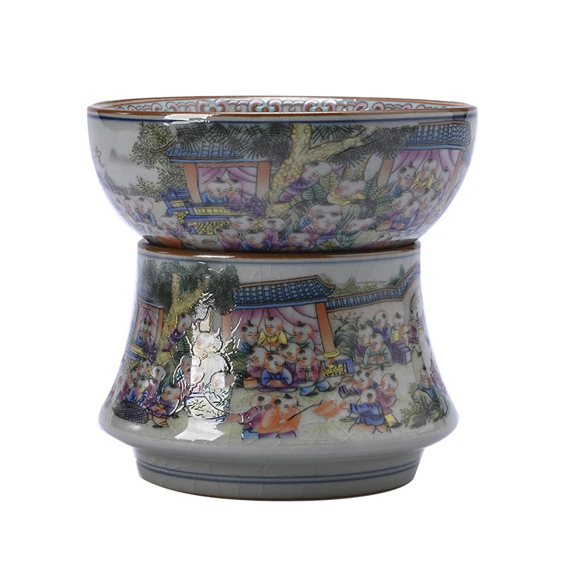 Bộ lọc trà bùn đất sét cũ Bộ lọc trà Bộ lọc trà Lưới pha trà Cốc gốm sứ Bộ lọc trà tích hợp cổ Bộ trà Bán buôn