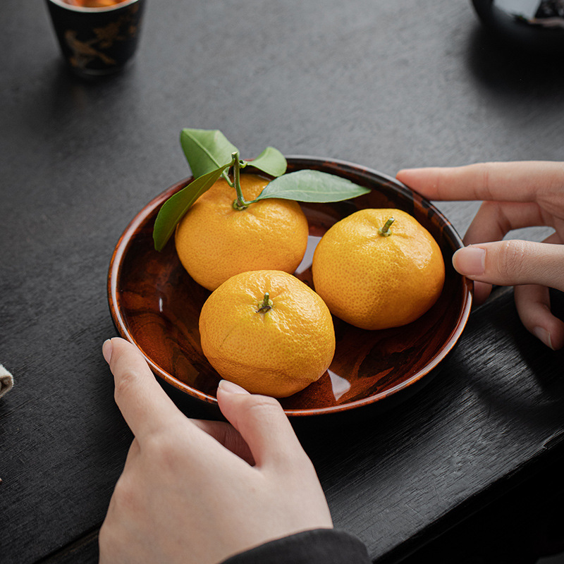 Da'antang bán buôn Bình Sơn Mài lớn để pha khô Đĩa Trái Cây Kiểu Đài Trung nhẹ sang trọng cao cấp đệm bình cao cấp phụ kiện Trà Bàn trà gia dụng