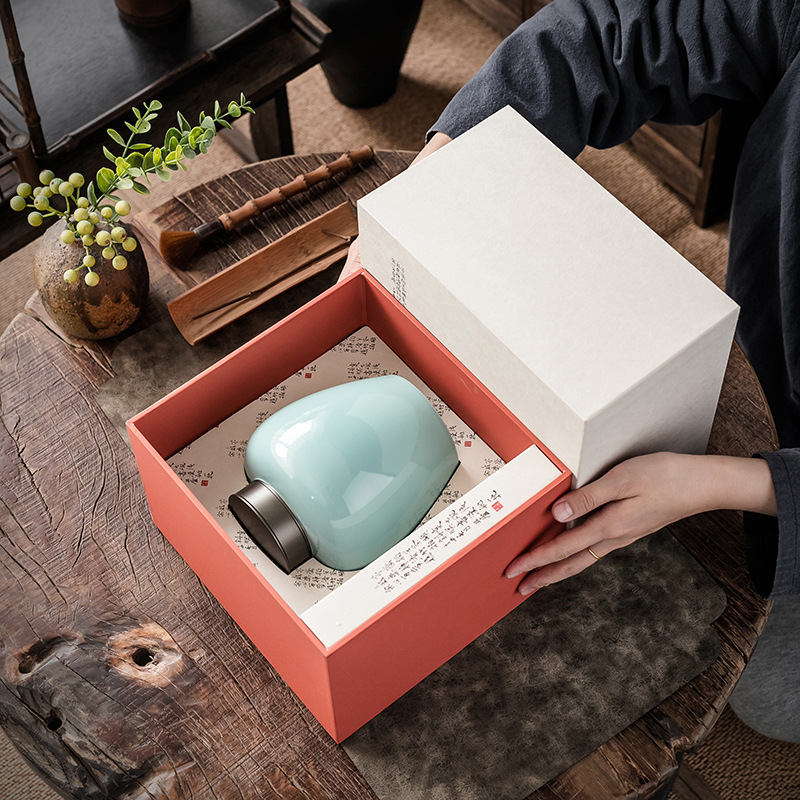 Bán buôn bình trà gốm sứ phong cách retro bình kín bình bảo quản bình rỗng Bình gốm sứ phong cách Trung Quốc