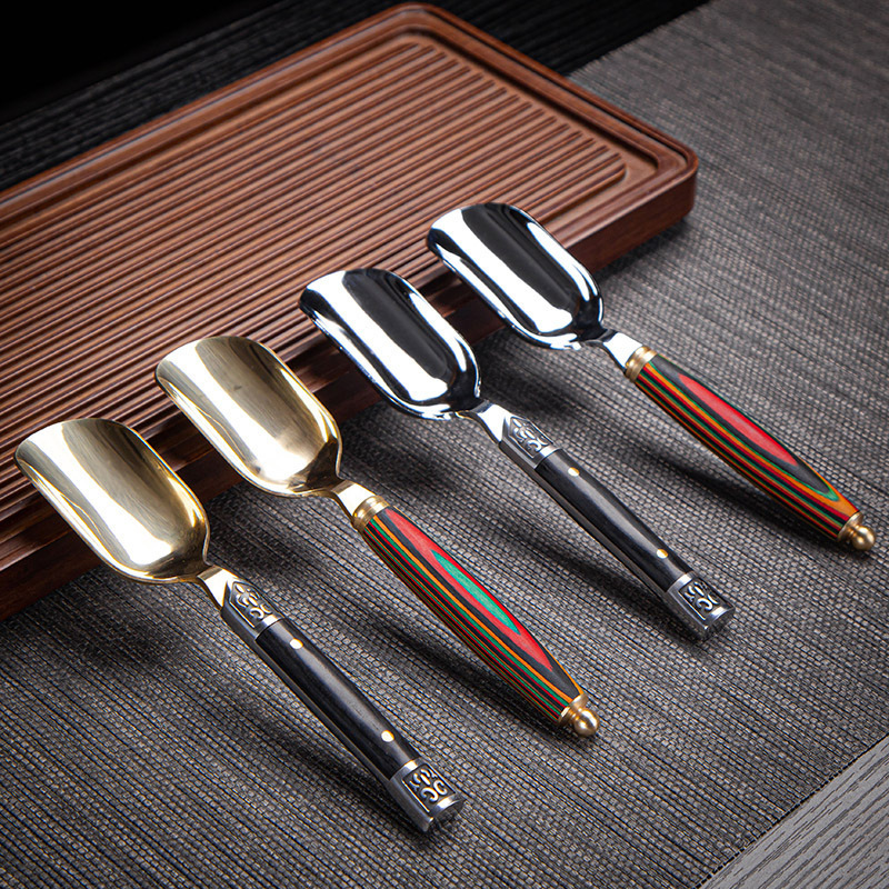 [Siêu phẩm Mới] Muỗng trà phong cách cổ điển cao cấp muỗng cà phê bằng thép không gỉ Phụ Kiện Bộ trà Kung Fu muỗng trà