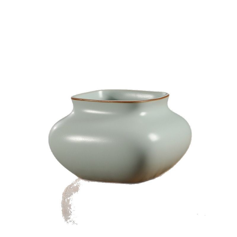 Đồ sứ vĩnh cửu, bình rửa trà lò Ru, bát đựng nước Jianshui, bát đựng đồ gia dụng, cốc mở gốm sứ, phụ kiện bộ trà Kung Fu