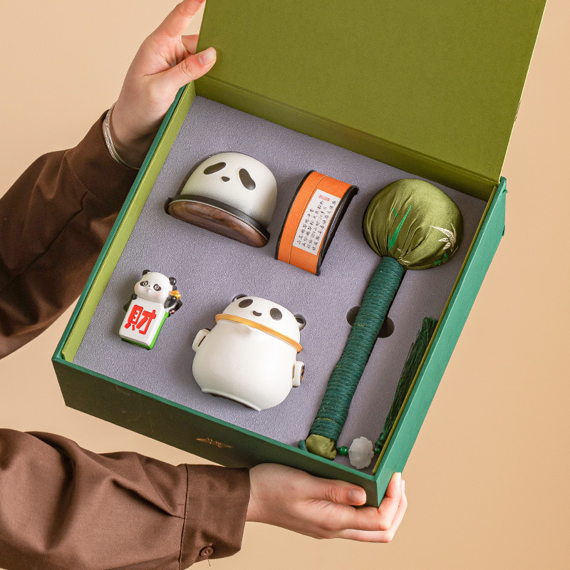 Panda pha trà, hộp quà cốc khách nhanh, quà sinh nhật sáng tạo cho các trưởng lão, giáo viên, quà lưu niệm, quà nhỏ thiết thực