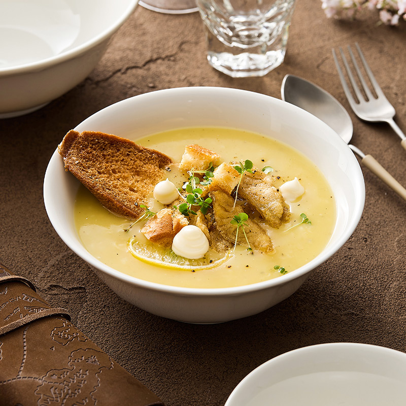 Bát sứ trắng Dehua bát cơm gia dụng bát lớn bát mì bát canh bát gốm sứ 2023 bộ đồ ăn sáng tạo mẫu mới