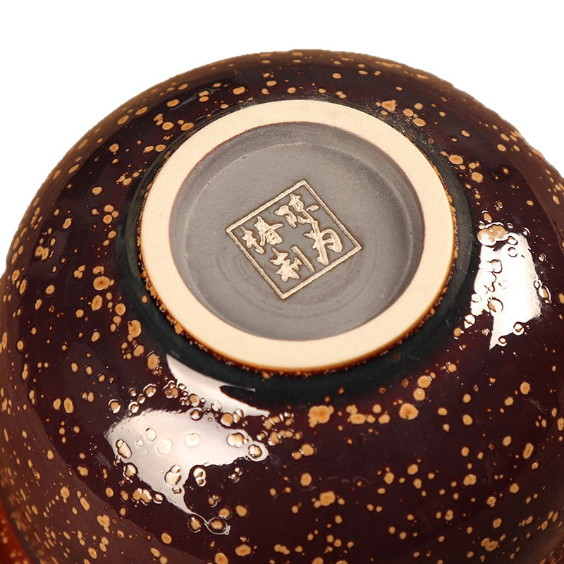 Bậc thầy thợ thủ công Chen Weichun Golden Gui Sancai Bát trà Cốc gốm sứ Bộ trà Kung Fu thủ công