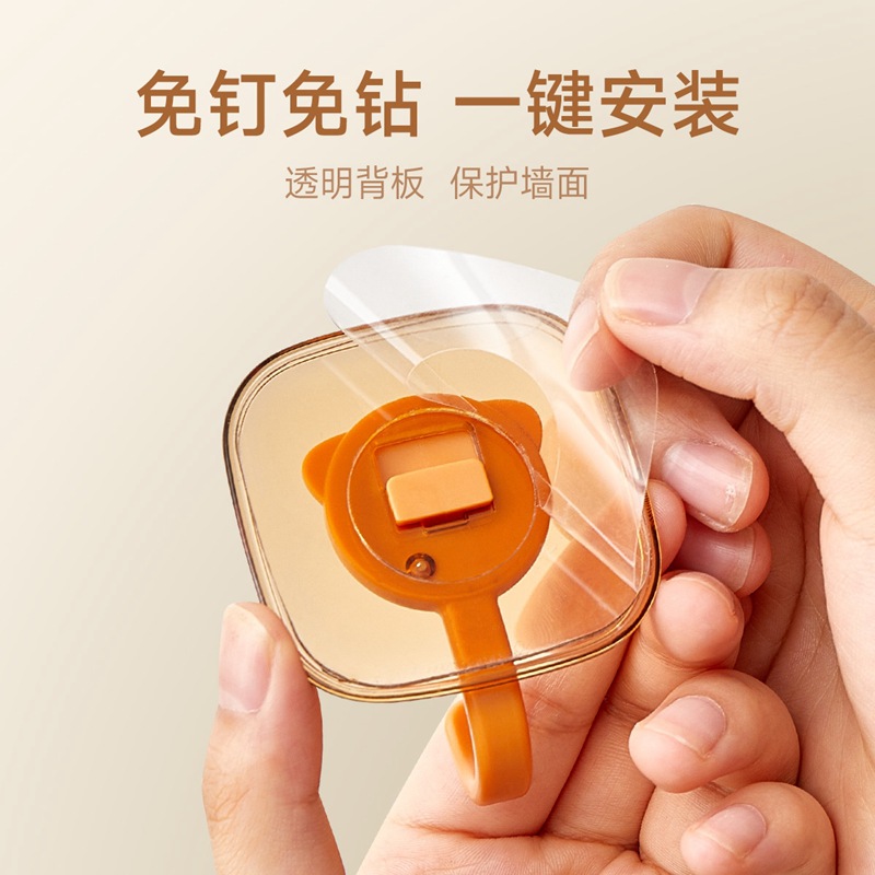 Móc không cần đục lỗ, móc dính sau cửa chịu lực cao, giá treo cặp sách không hằn tường phòng tắm nhà bếp