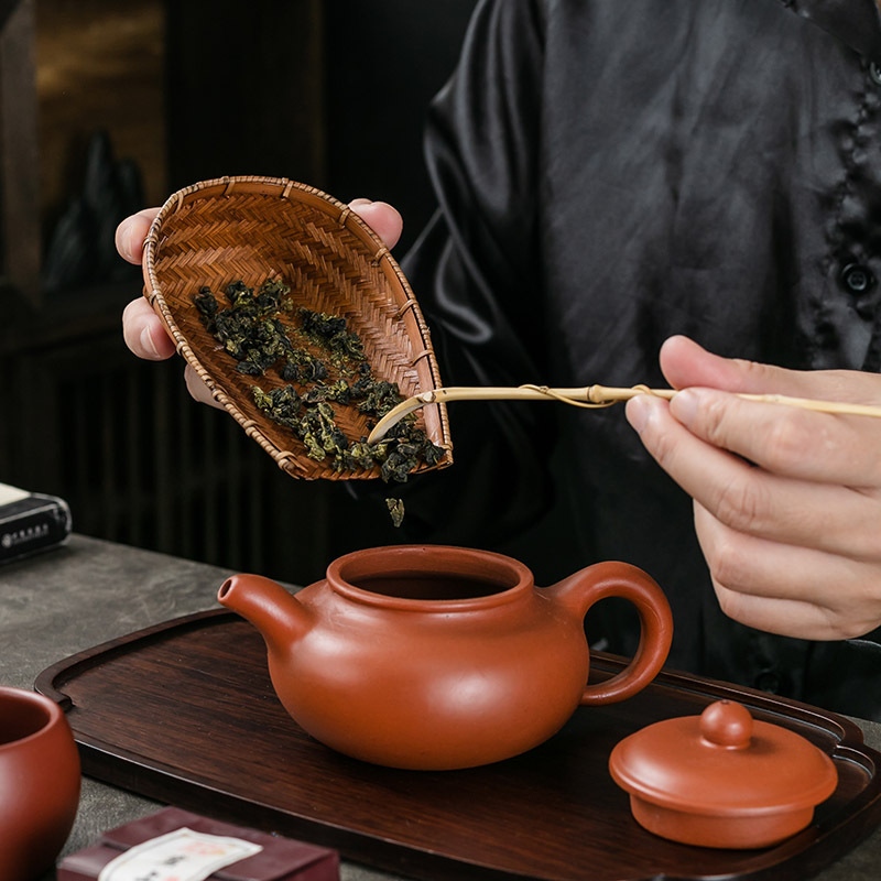 Bộ ba món Chazezhu Bộ trà Zen Nhật Bản Bộ trà sơn mài lớn Phụ kiện khăn lau bằng tre đan thủ công để thưởng thức Hoa Sen Trà