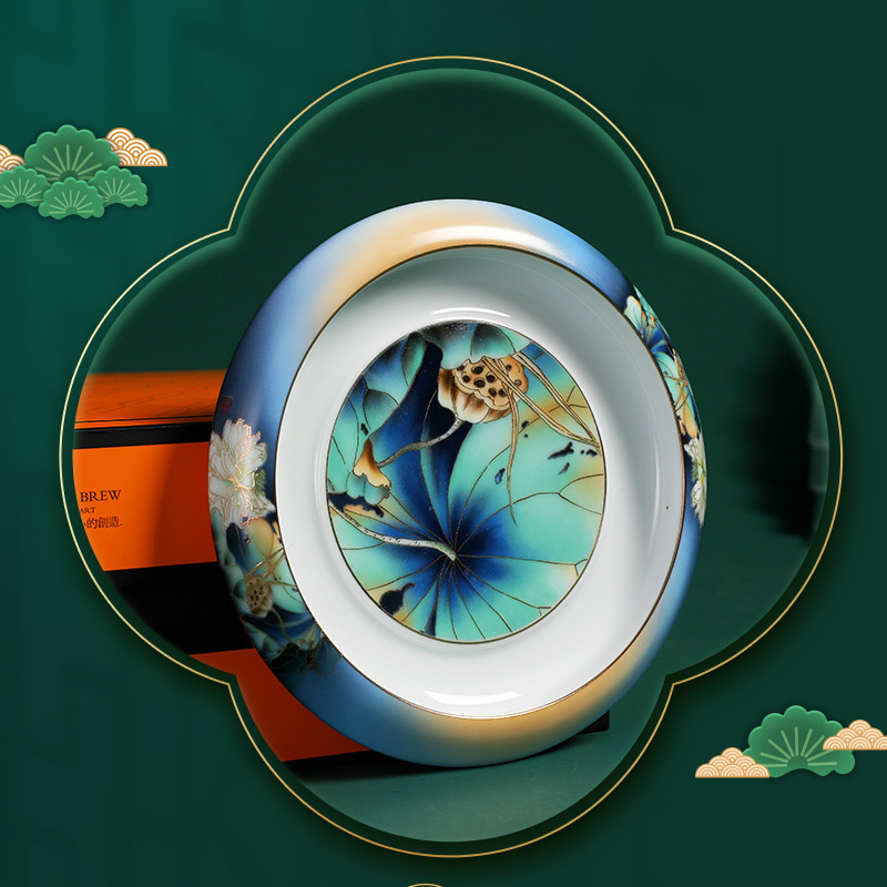 Bộ ấm trà du lịch Heyue một ấm hai cốc phục vụ lễ hội văn phòng gia dụng bát sứ có nắp hộp quà tại chỗ