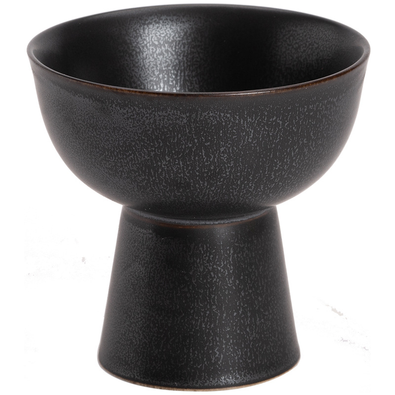 Cốc uống trà chân cao Cỡ Nhỏ kiểu Nhật, đĩa phục vụ trà gốm sứ, đĩa phục vụ bánh ngọt, Đĩa hoa quả khô, đĩa ăn nhẹ, phụ kiện trà đạo