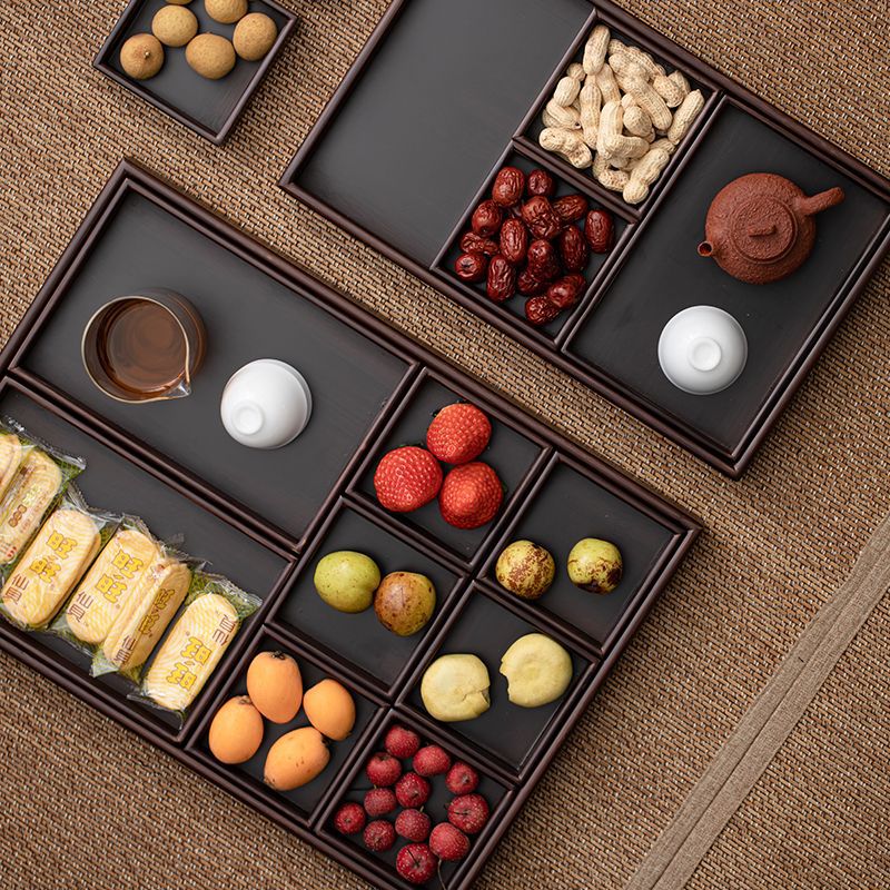 Nhà sản xuất bán buôn khay trà khay đồ ăn nhẹ khay trà Đun sôi khay đồ uống trà chiều bộ đồ ăn nhẹ trái cây sấy khô khay trái cây