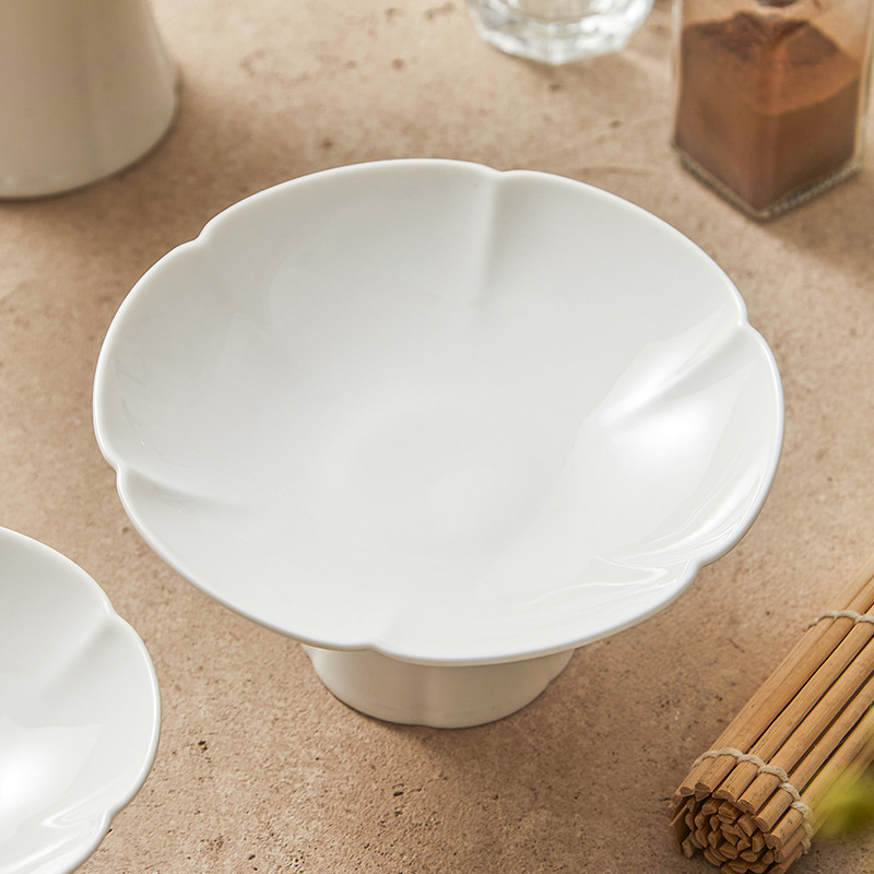 Đồ giải khát chân cao Zen Món ăn nguội Đĩa Rau lạnh Bộ đồ ăn sáng tạo của khách sạn Đĩa chân cao tinh tế Đĩa đồ ăn nhẹ